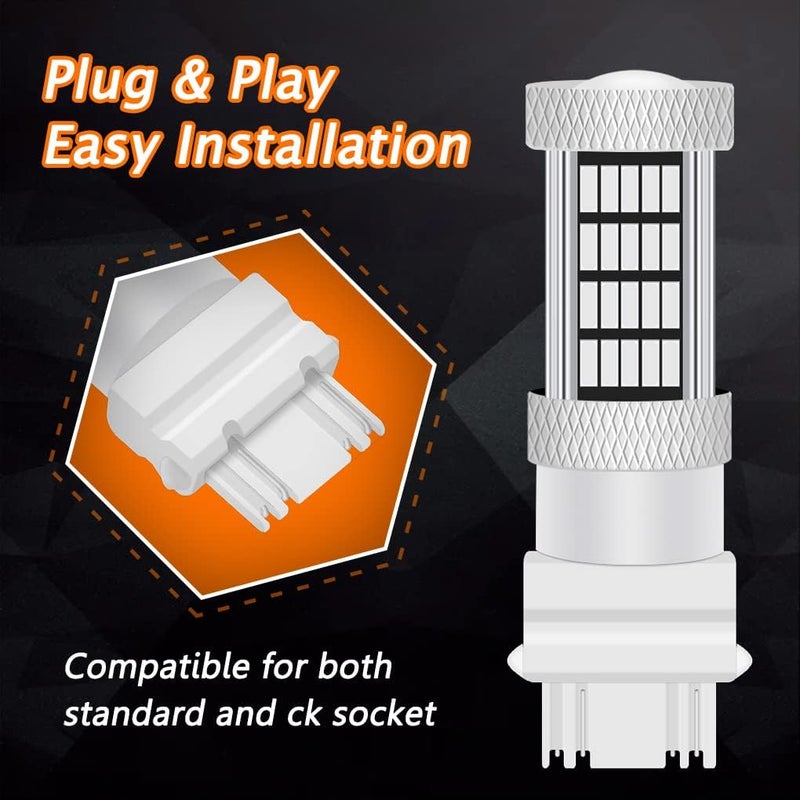GLOFE High Power 92smd LED Bulbs 10000K Deep Blue 3157 3156 4157 4057 Brake Center High Stop DRL Tail Stop Daytime Running Light LED Bulb Lamp Replacement for Cars,Trucks, SUVs, Vans - Image 4